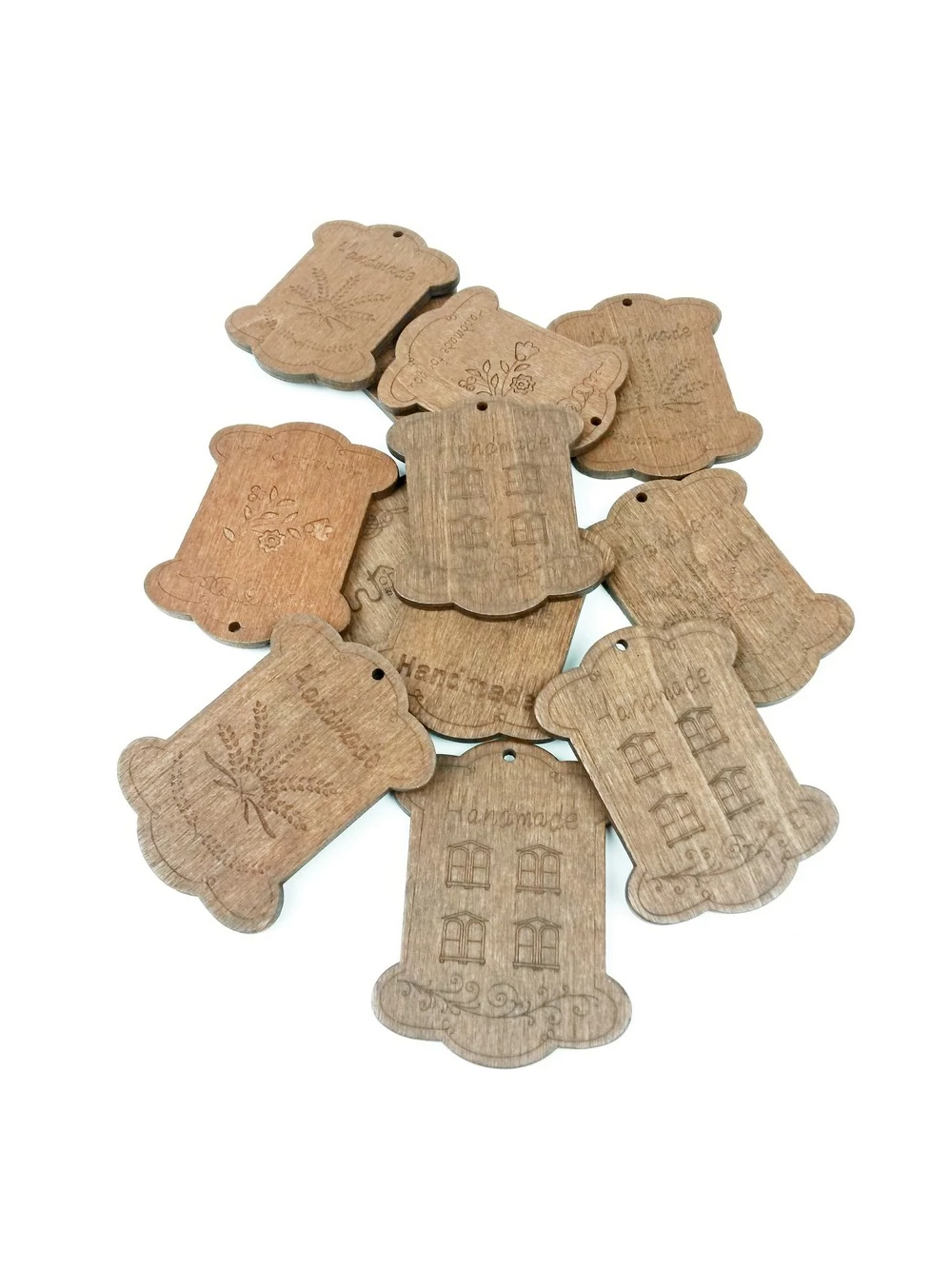 "Hand made" mintás  tábla barna