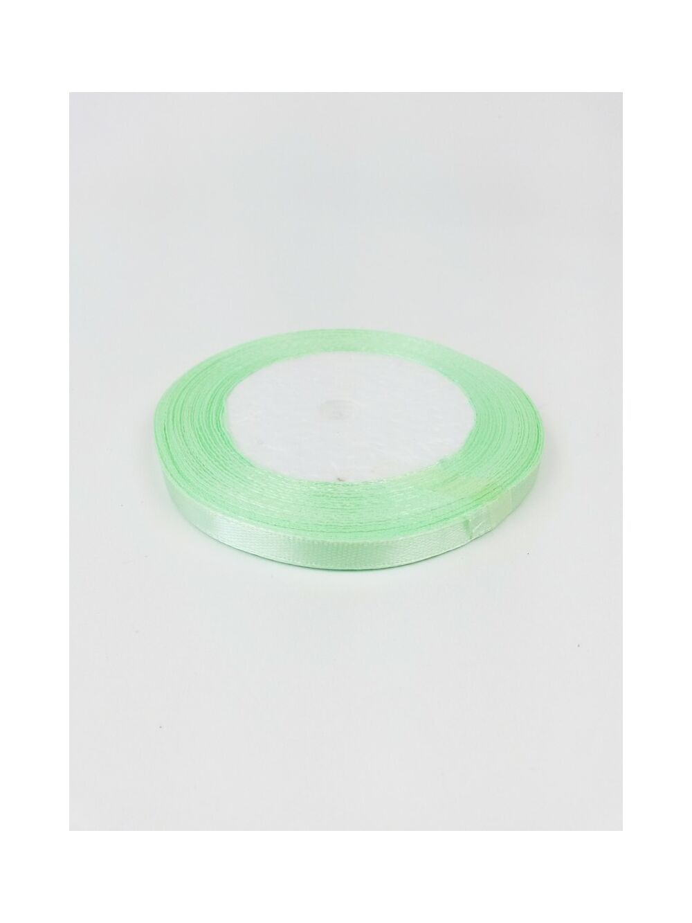 6 mm-es szatén szalag - Alma zöld
