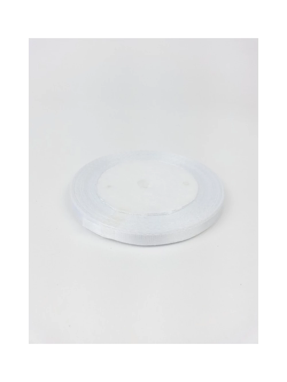 6 mm-es szatén szalag - Fehér