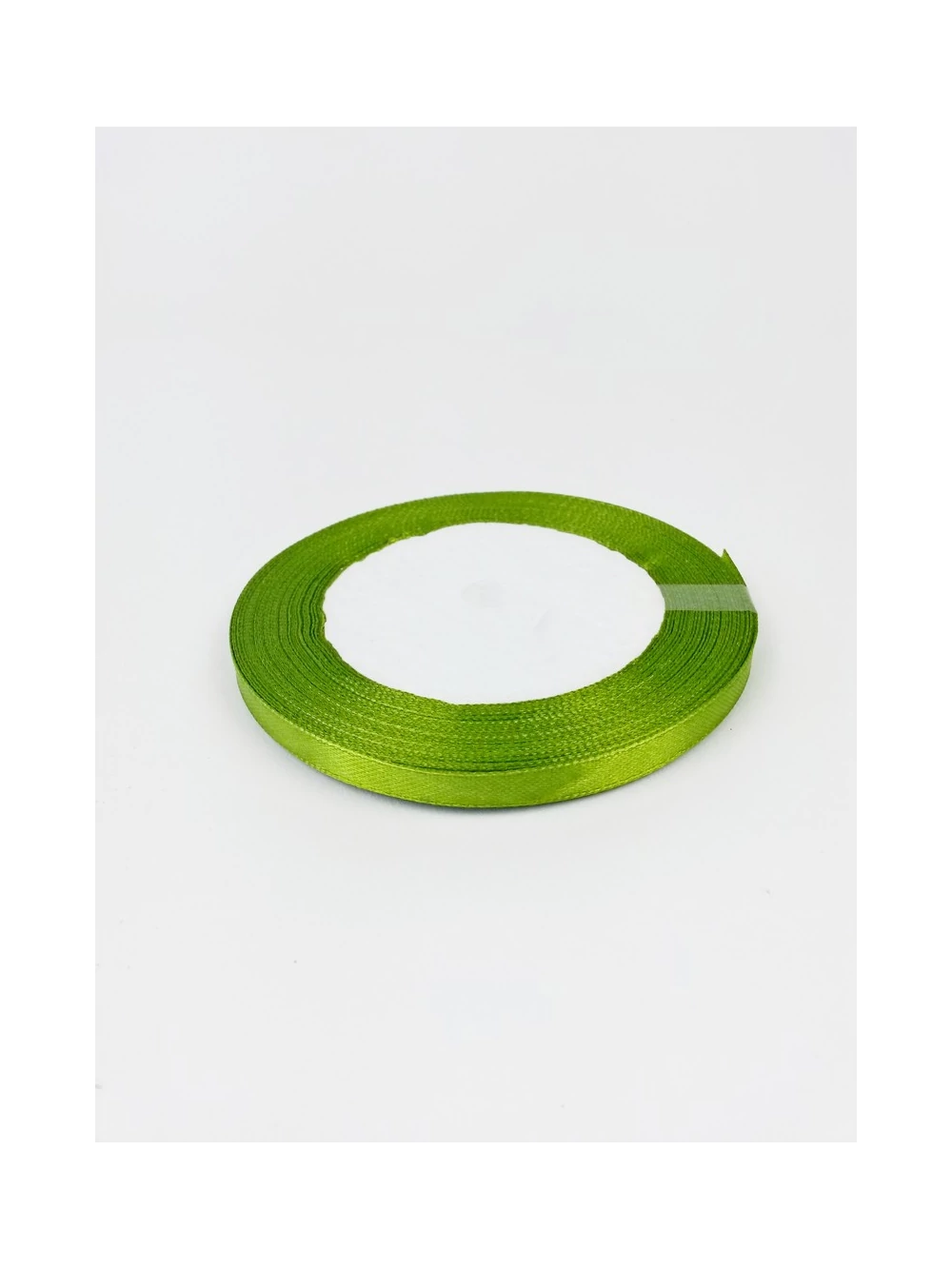 6 mm-es szatén szalag - Fűzöld