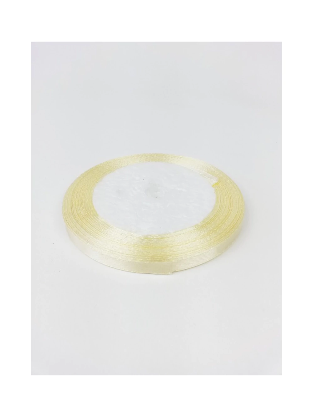 6 mm-es szatén szalag - Tört fehér