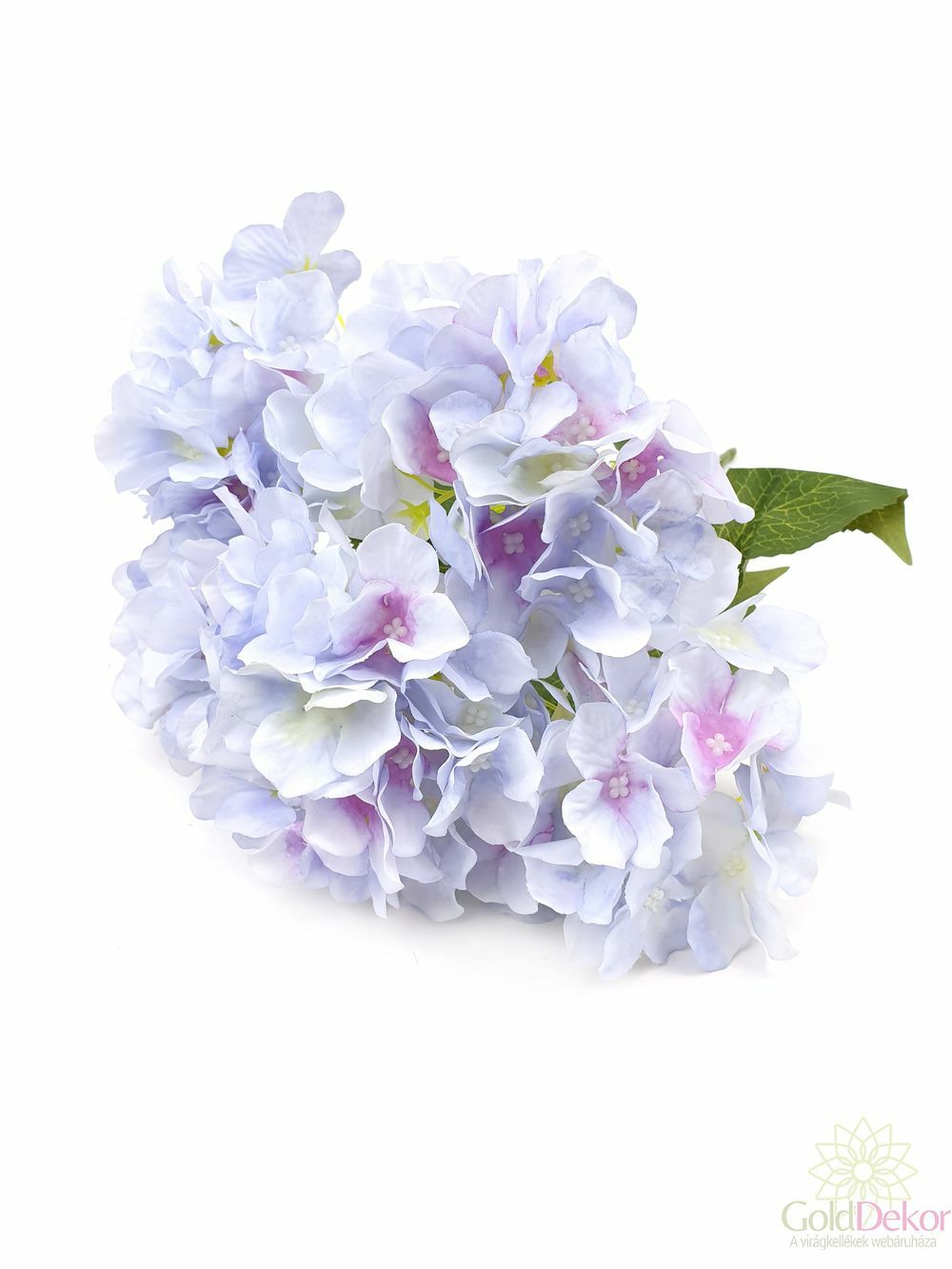 5 fejes hortenzia csokor 43 cm - Világos lila