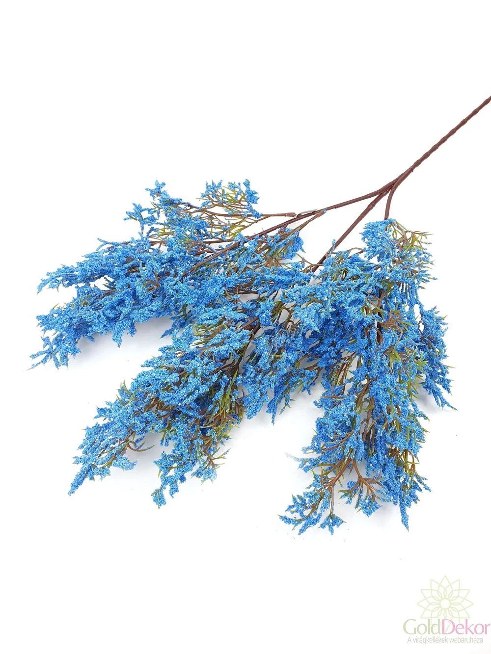 Színes műzöld ág 75 cm *3 - Kék