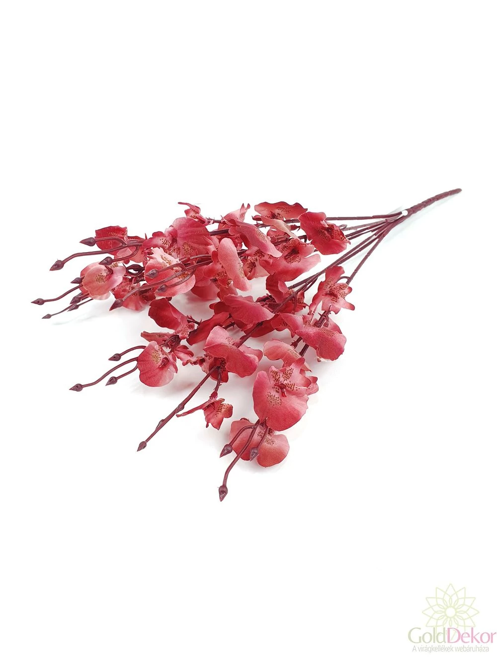 Antik színű kis orchidea csokor - Bordó