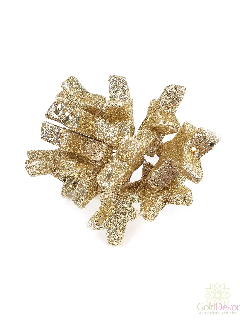 Glitteres csillag pikk*12 - Arany