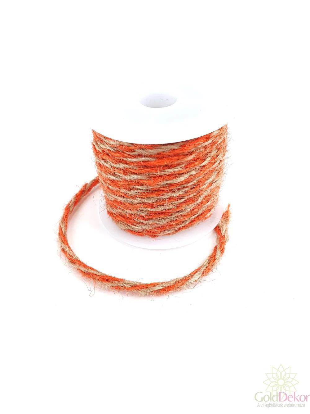 Kétszínű juta zsinór - narancs