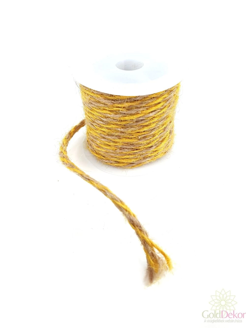 Kétszínű juta zsinór - sárga