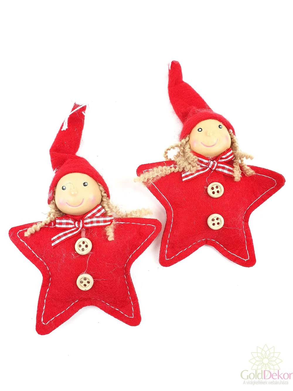 Filc csillag lányok*2 - Piros