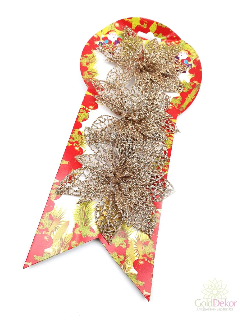 Glitteres mikulás fej*3 - pezsgő