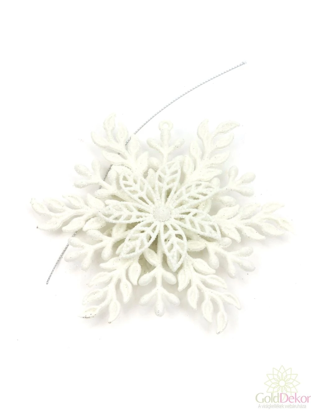 Karácsonyi glitteres függő - Hópihe C