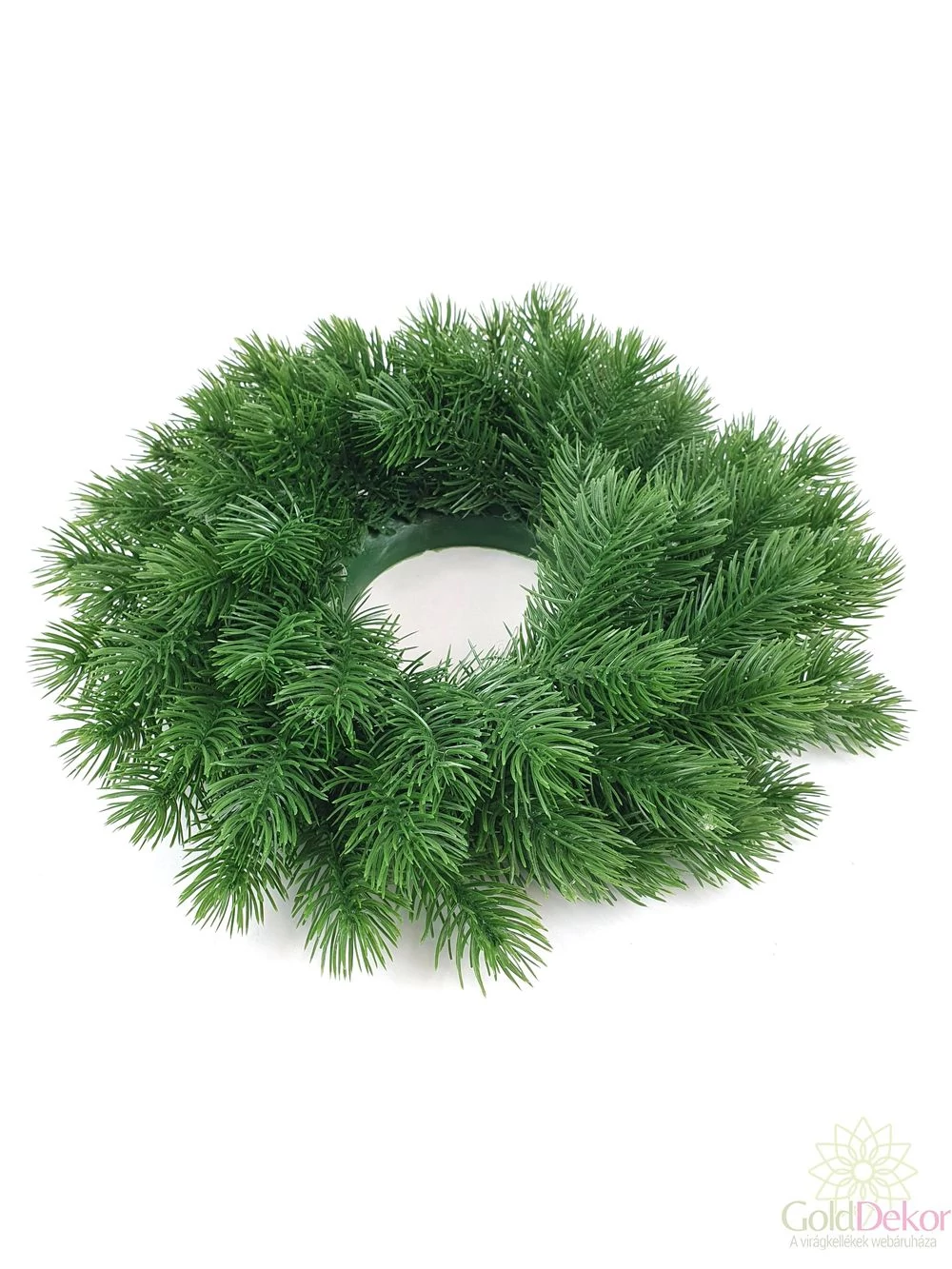 Műfenyő koszorú alap 32 cm natúr