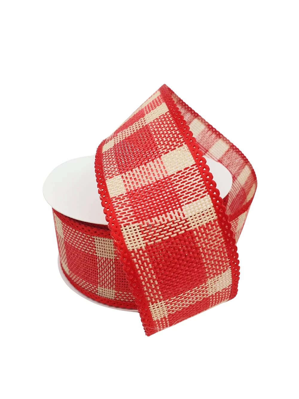 Karácsonyi kockás juta szalag B