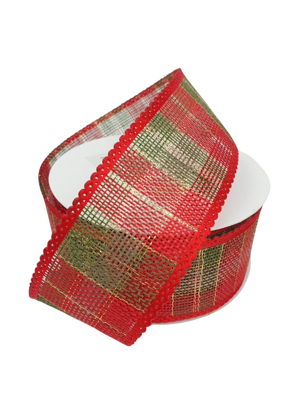 Karácsonyi kockás juta szalag E