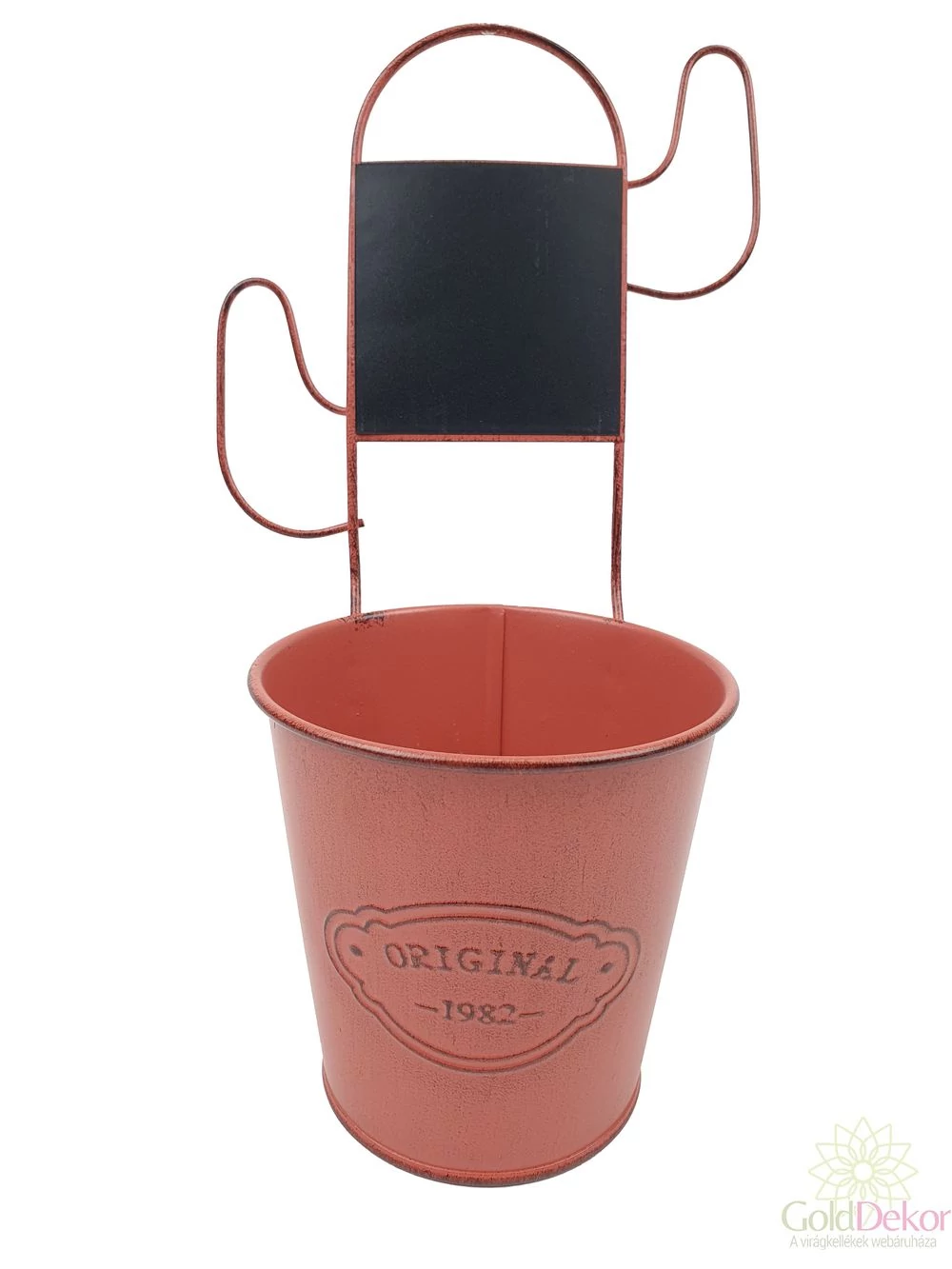 Kaktusz táblás bádog vödör - Tégla