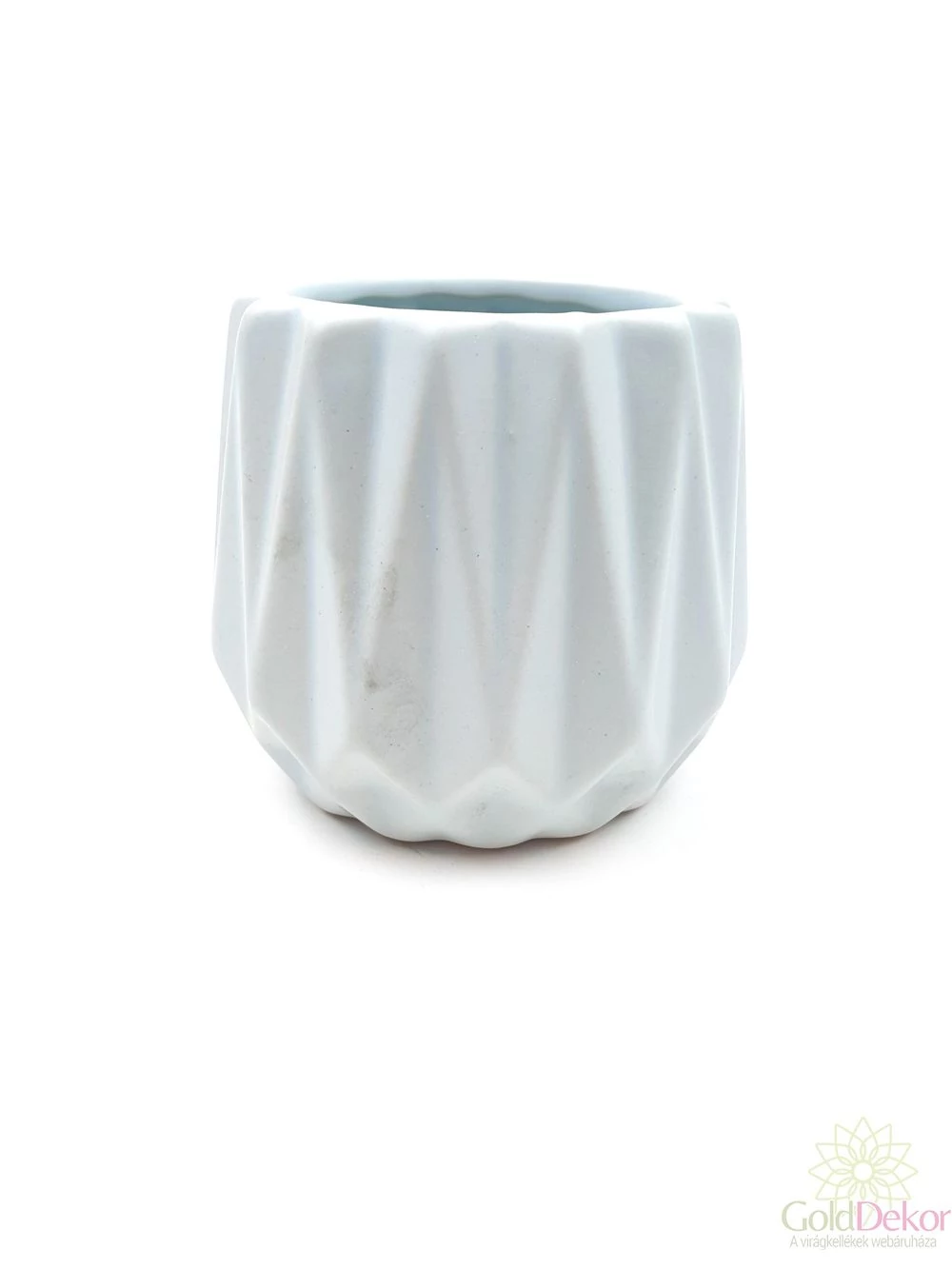 Csepp alakú bordás kaspó - Kék