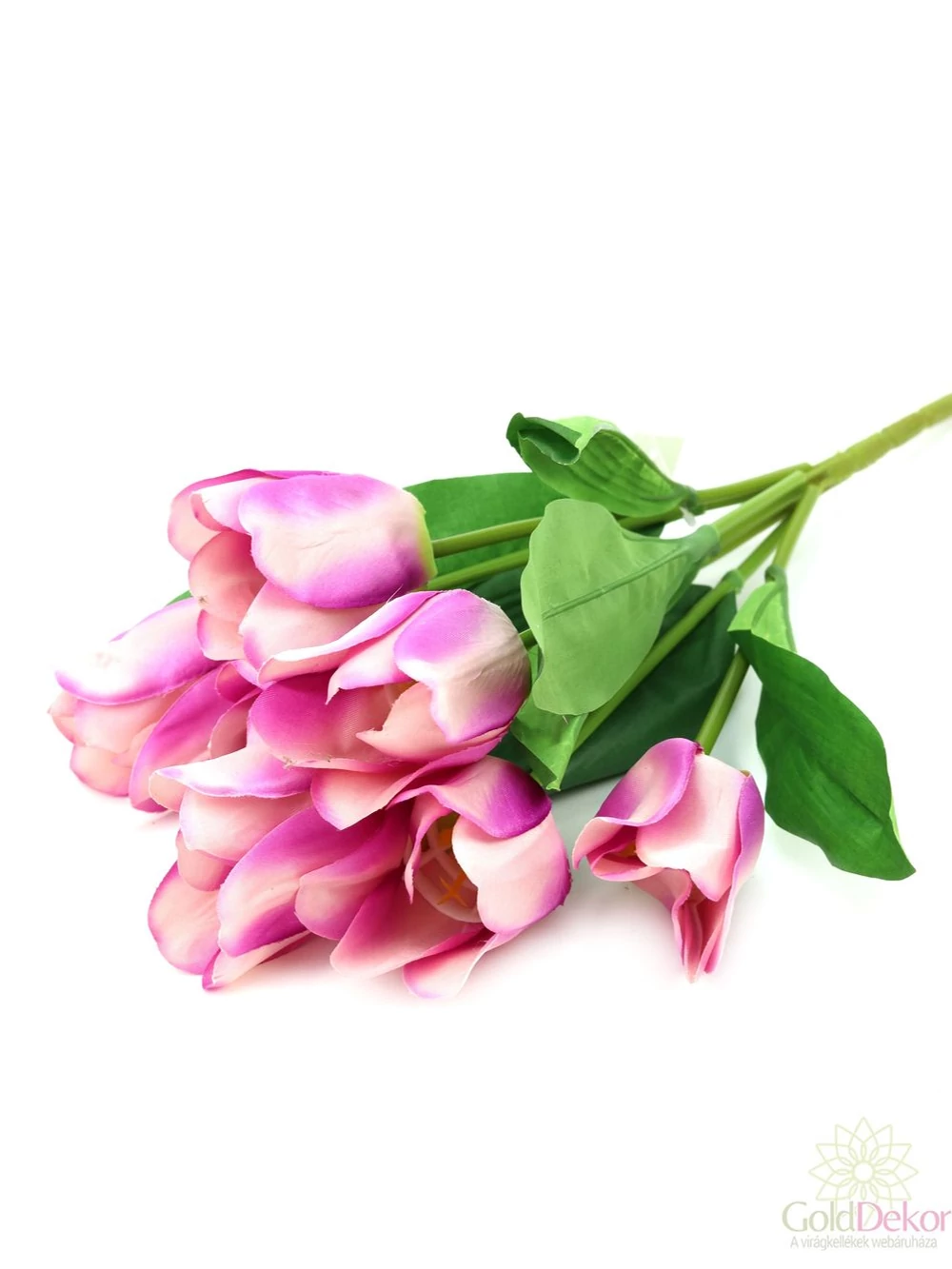 Nagyfejű tulipán csokor 7 fejes - Lila