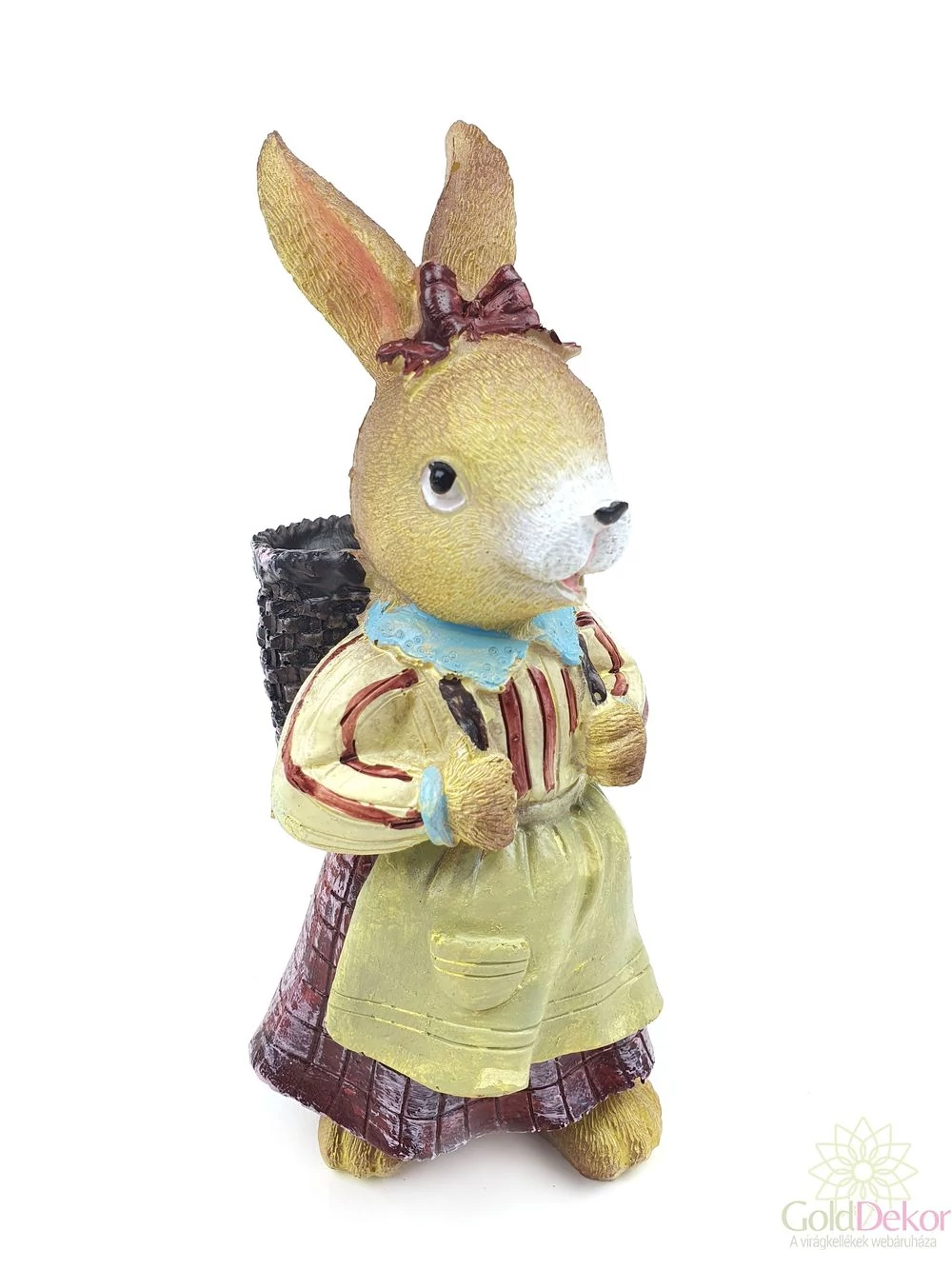 Kosár hordó nyuszi figura - lány