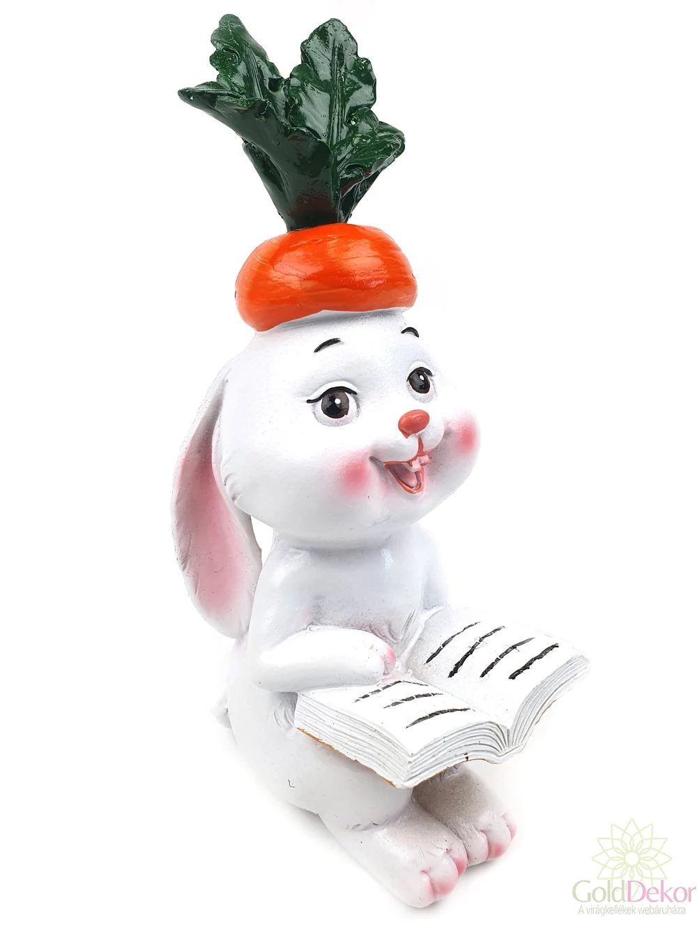 Nagy fehér nyuszi figura répával - B
