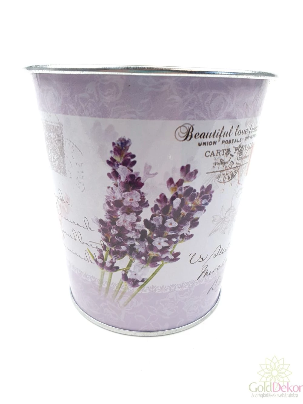 Mintás bádog kaspó 9,5cm - E