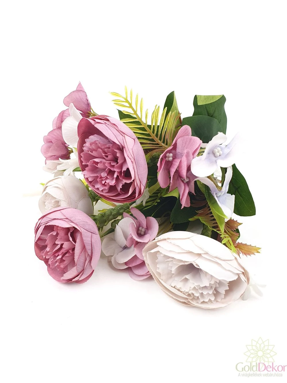 Bambusz rügyes paeonia csokor - mályva