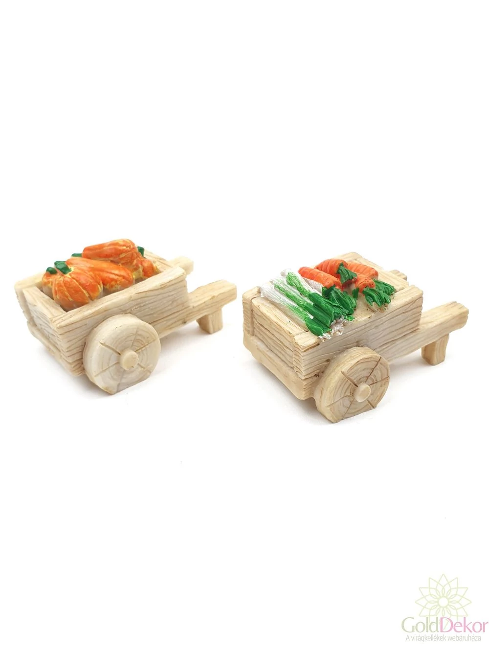 Zöldséges fa talicska