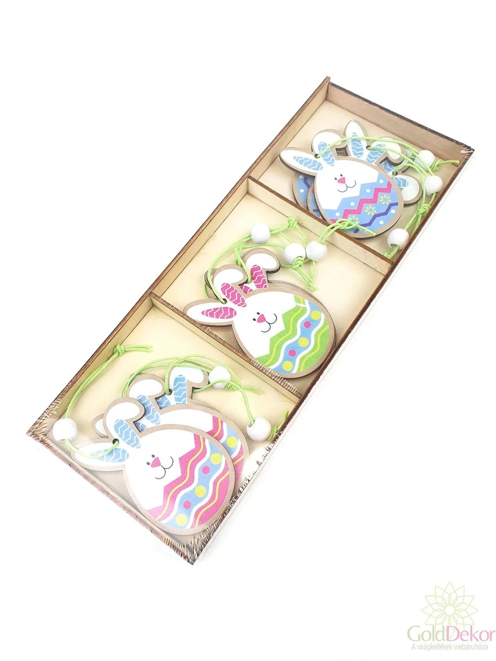 Fa dobozos húsvéti függelék*9 - tojás nyuszi