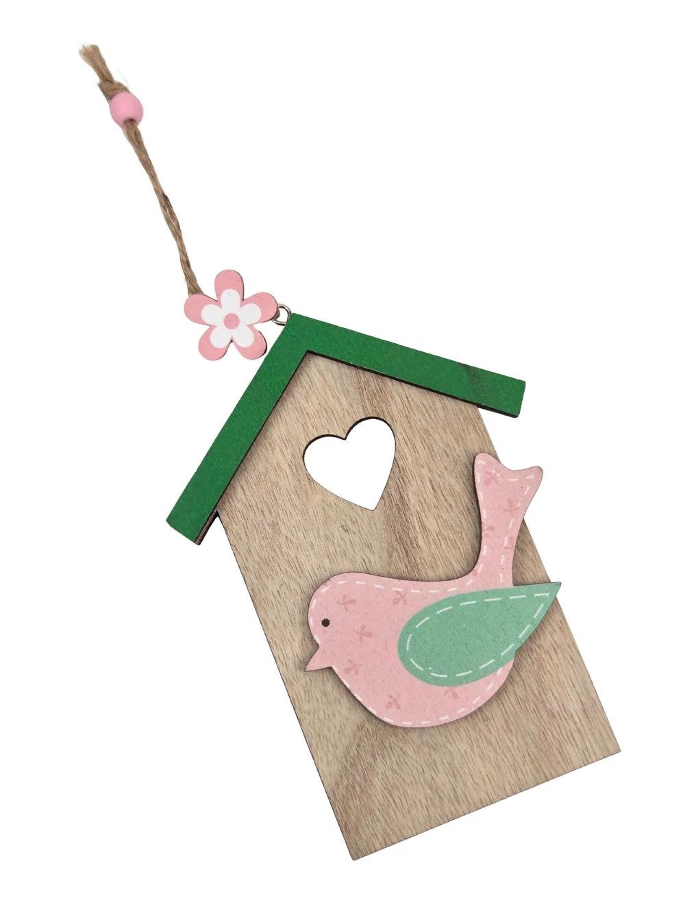 Színes tetejű madárházikó - rózsaszín madaras