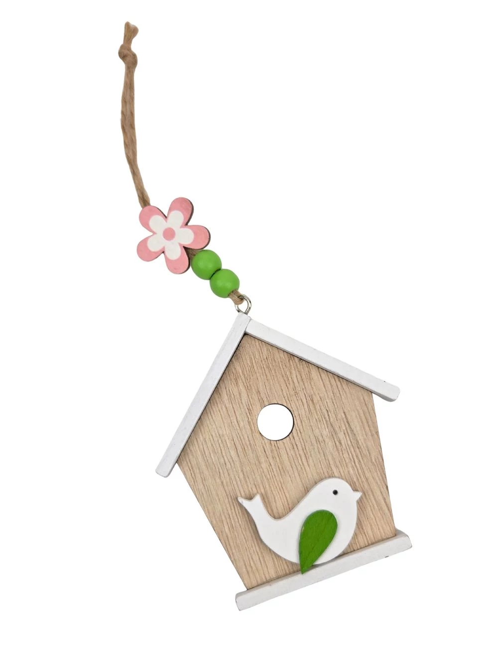 Fehér tetejű madárházikó - fehér madárral