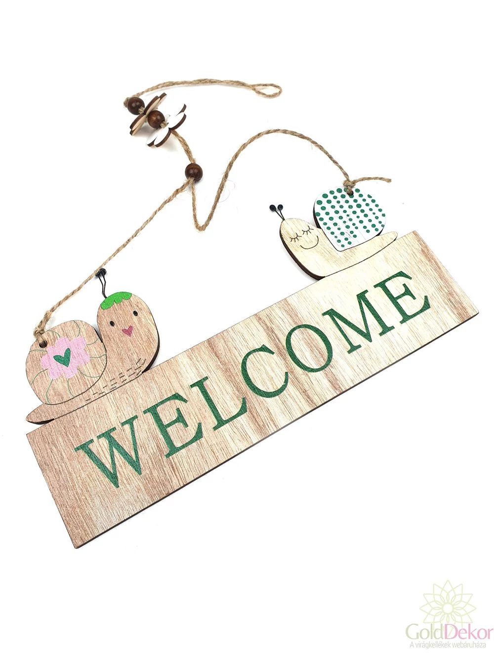 Csigás fa welcome tábla