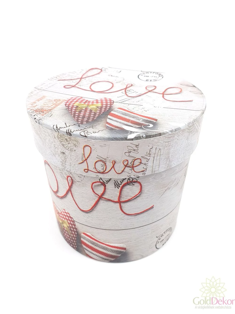 Mintás kicsi kerek doboz A