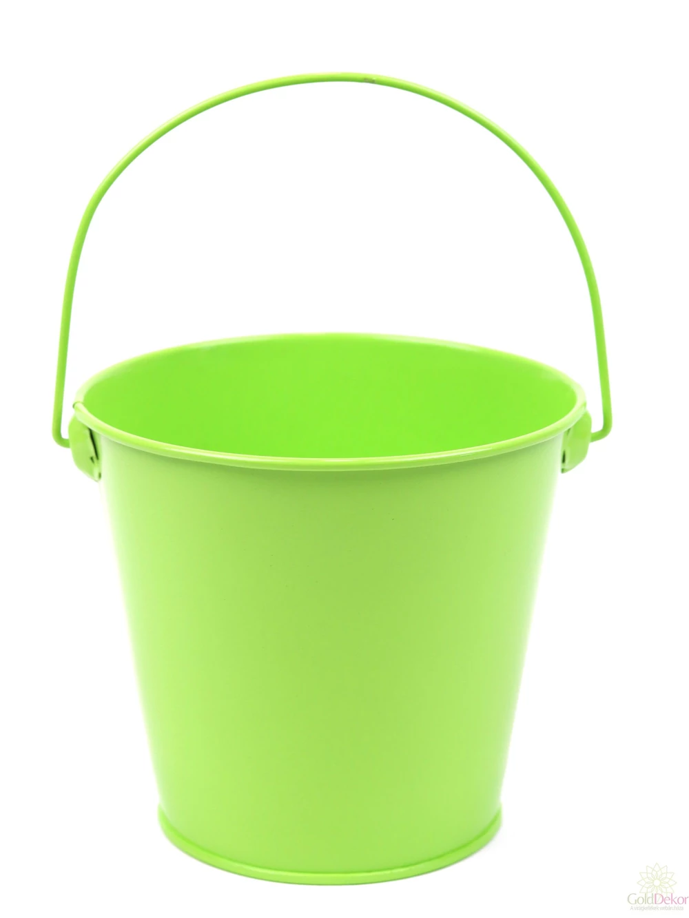 Színes füles bádog kaspó - Zöld