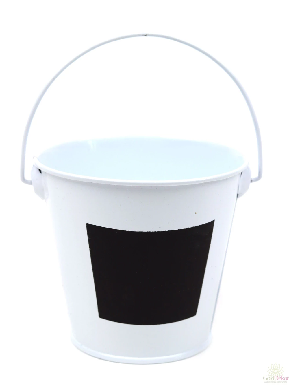 Tábla mintás bádog kaspó - Fehér