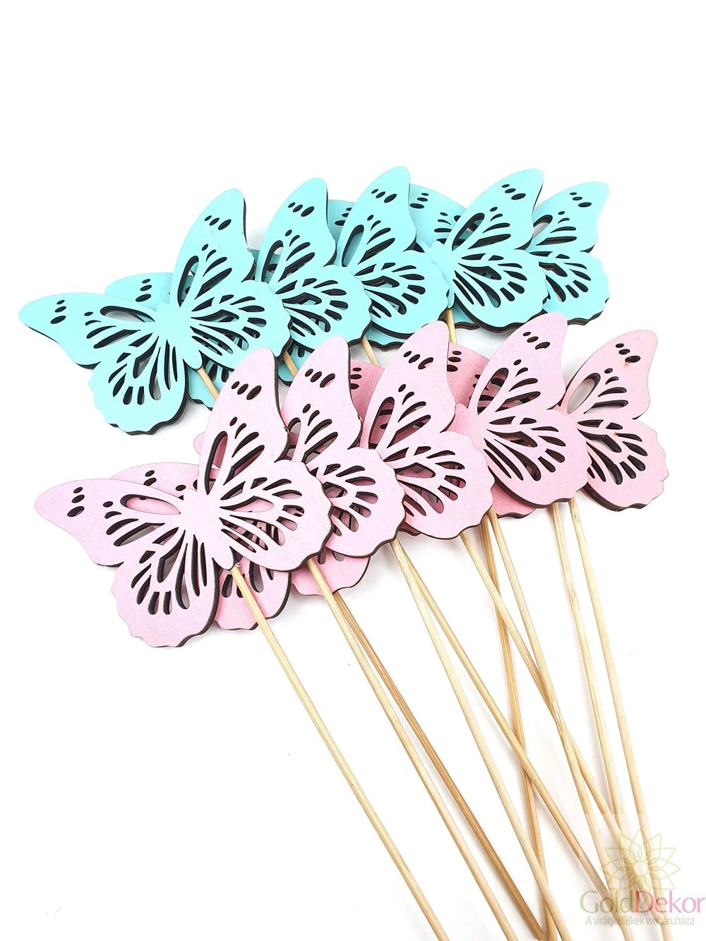 Rózsaszín-menta pillangó betűző*10