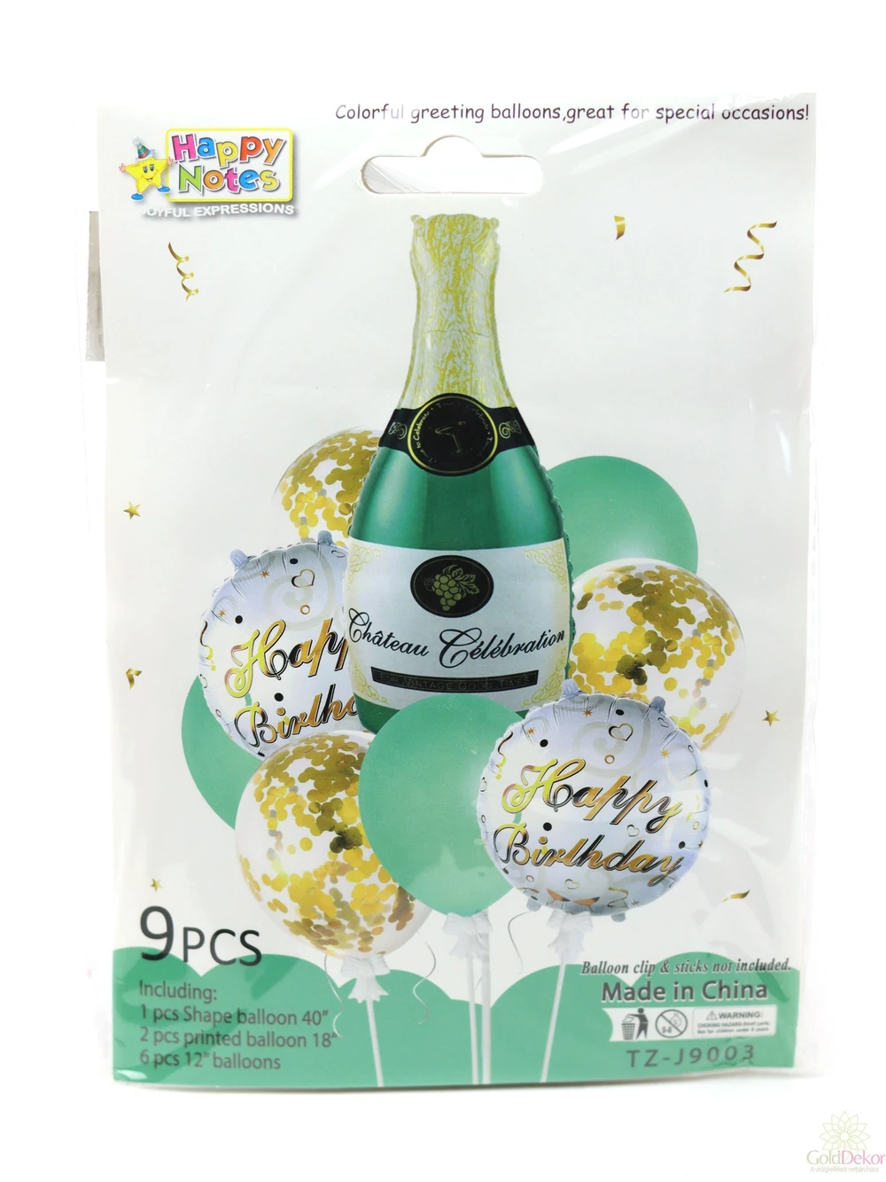 Lufi szett 9 db-os - Pezsgős üveg Lufi szett 9 db-os - Pezsgős üveg