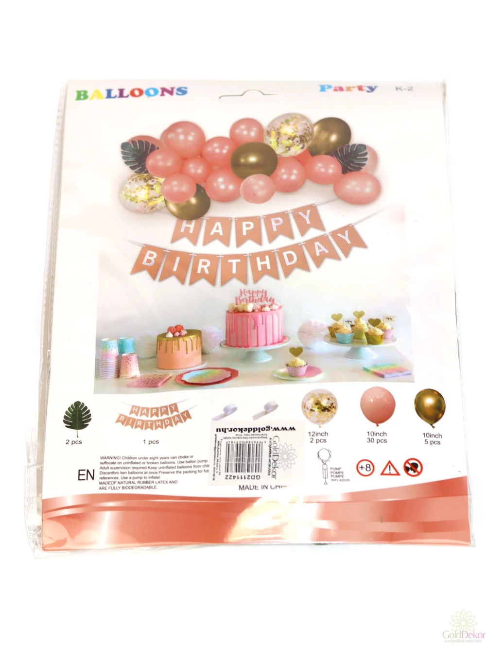 Lufi szett Happy Birthday felirattal - Puncs Lufi szett Happy Birthday felirattal - Puncs