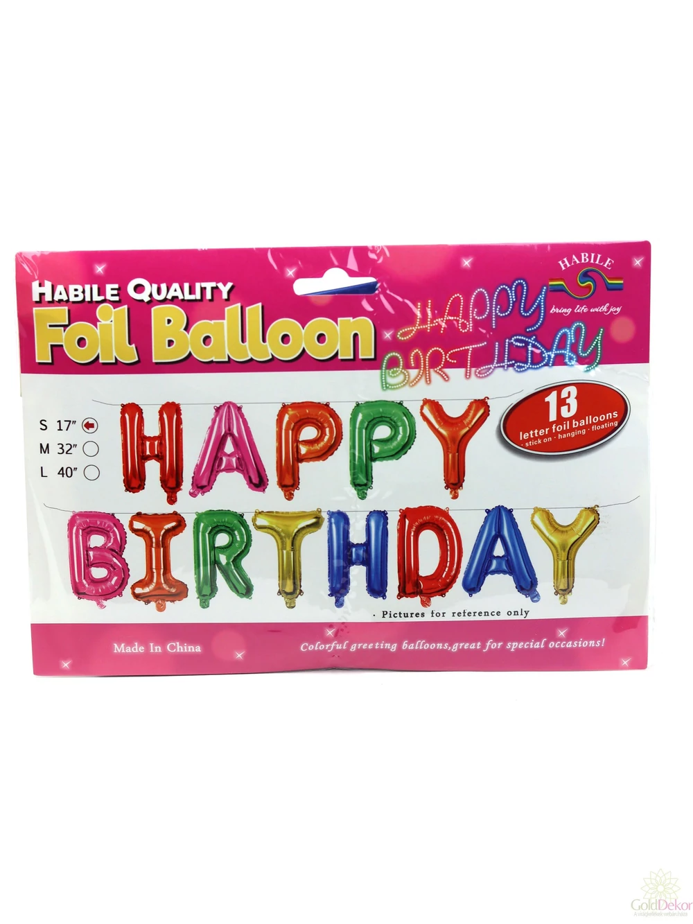 Happy Birthday lufi betűk - Mix Happy Birthday lufi betűk - Mix