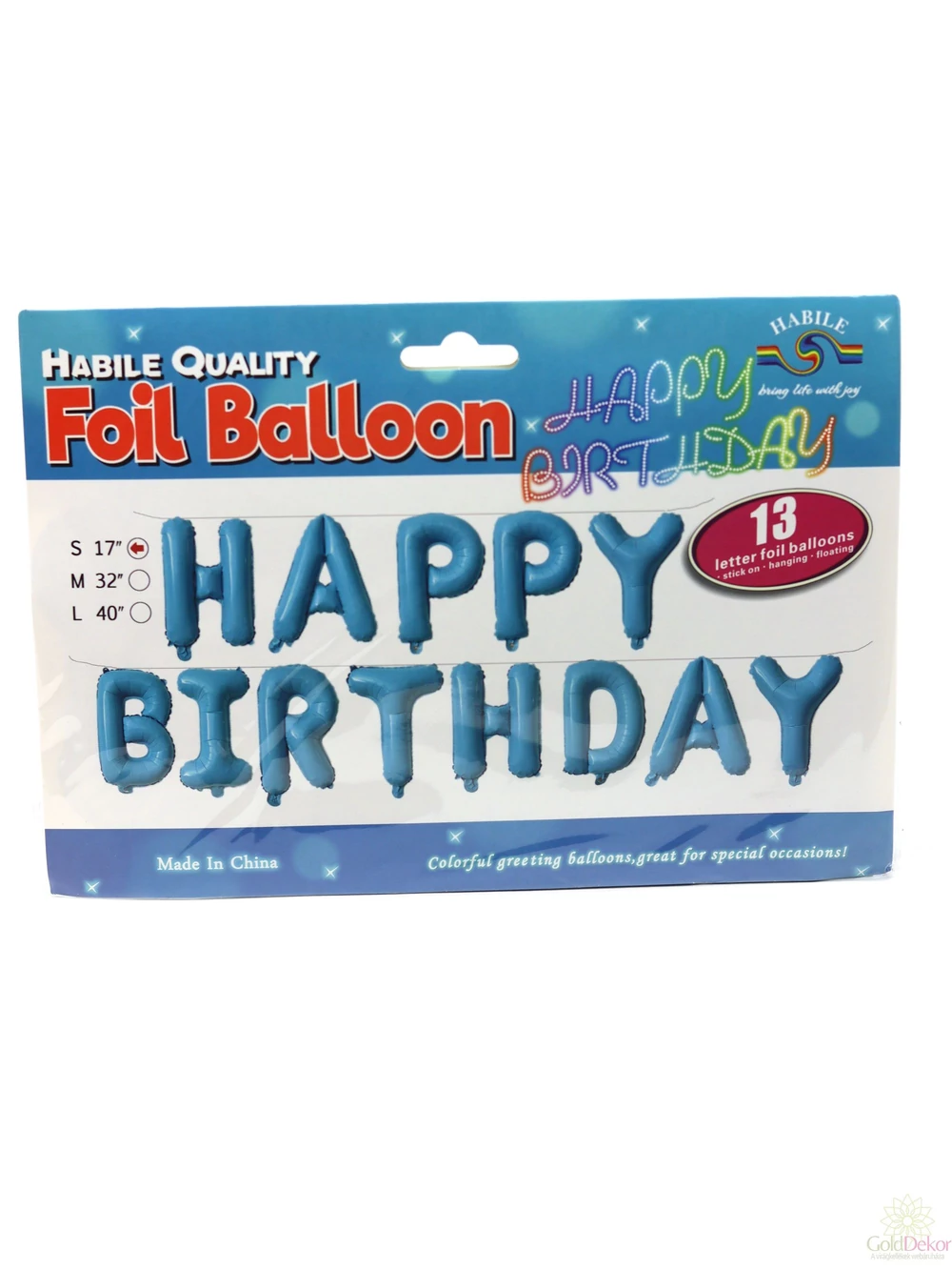 Happy Birthday lufi betűk - Kék Happy Birthday lufi betűk - Kék