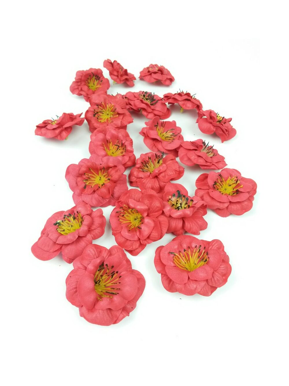 Polyfoam fejvirág gardenia - Piros