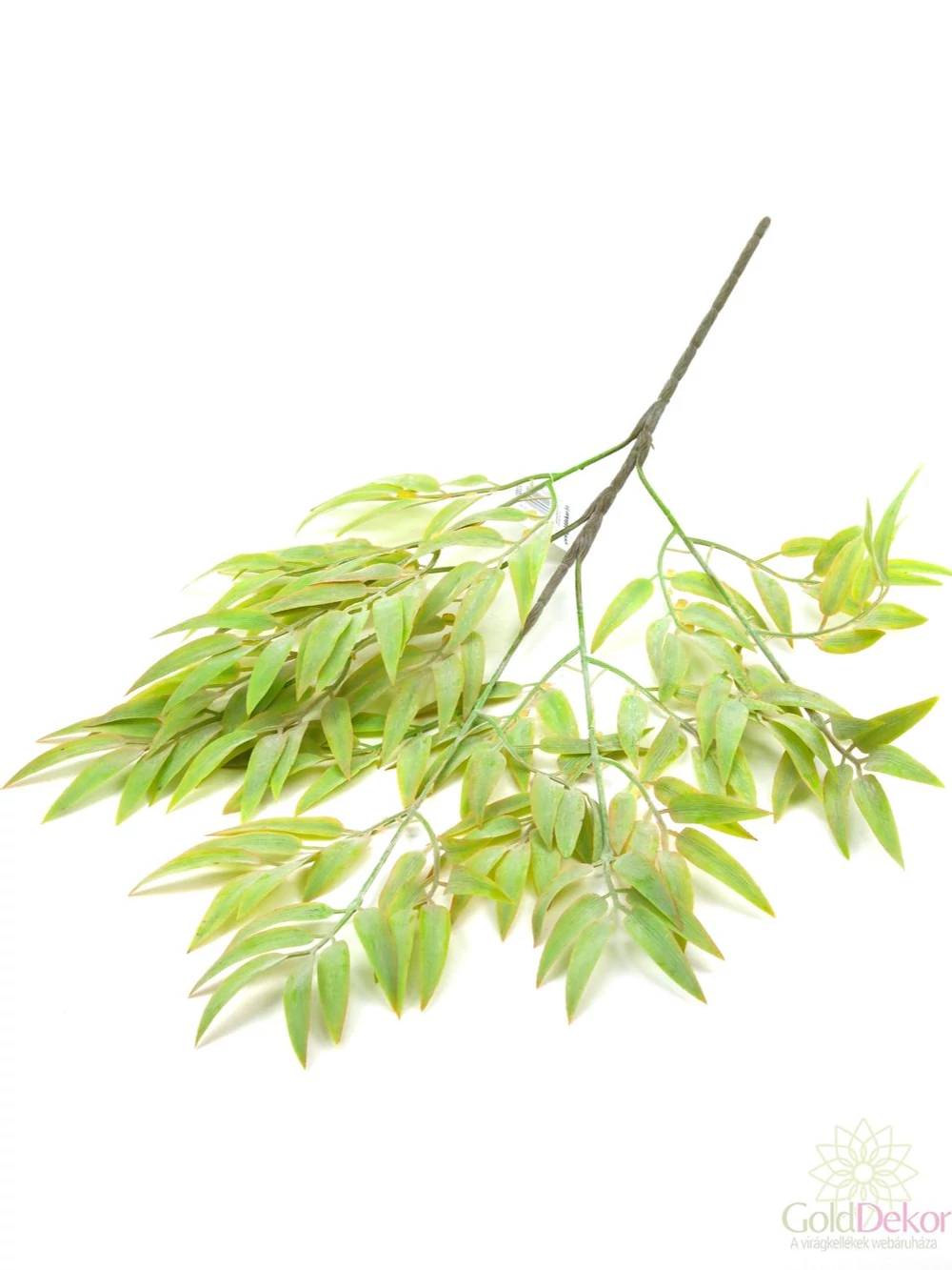 Műzöld bambusz levél ág - Sárgás zöld Műzöld bambusz levél ág - Sárgás zöld