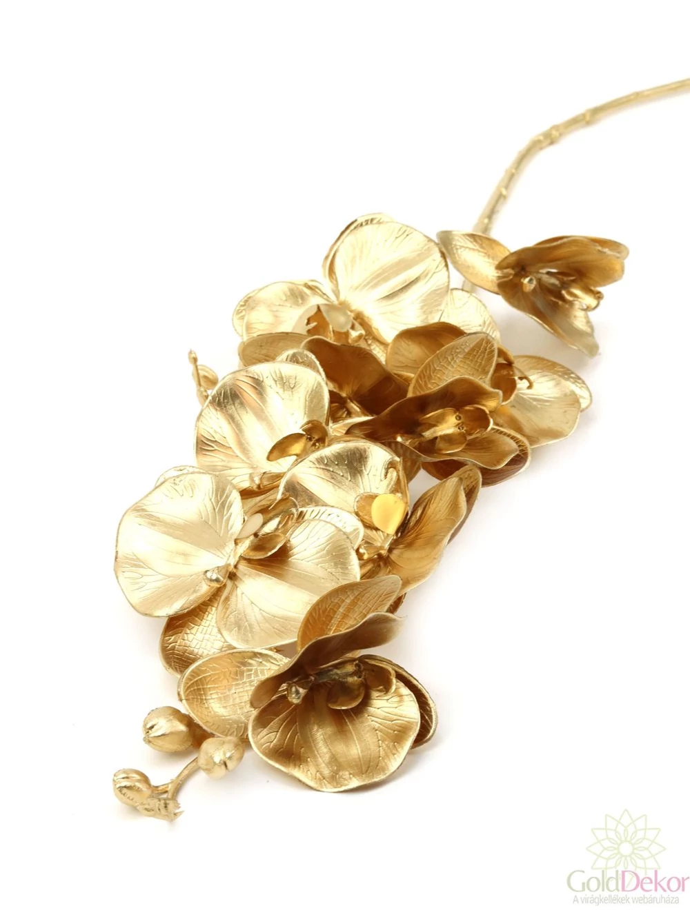 Metál phalenopsis ág - Arany