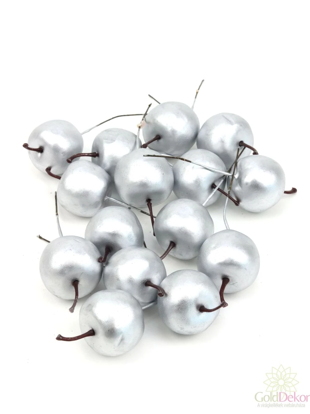 Matt metál drótos alma - Ezüst