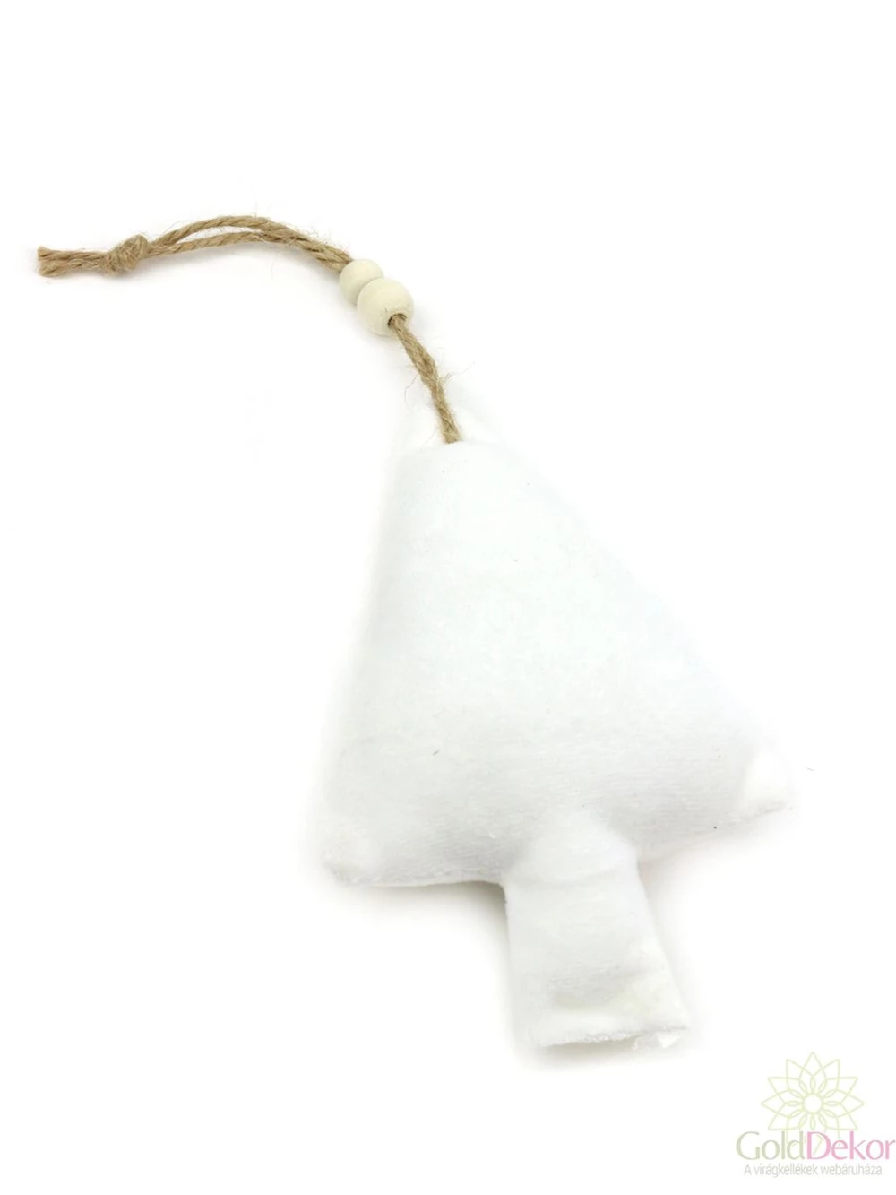 Bársony akasztós fenyőfa - Fehér
