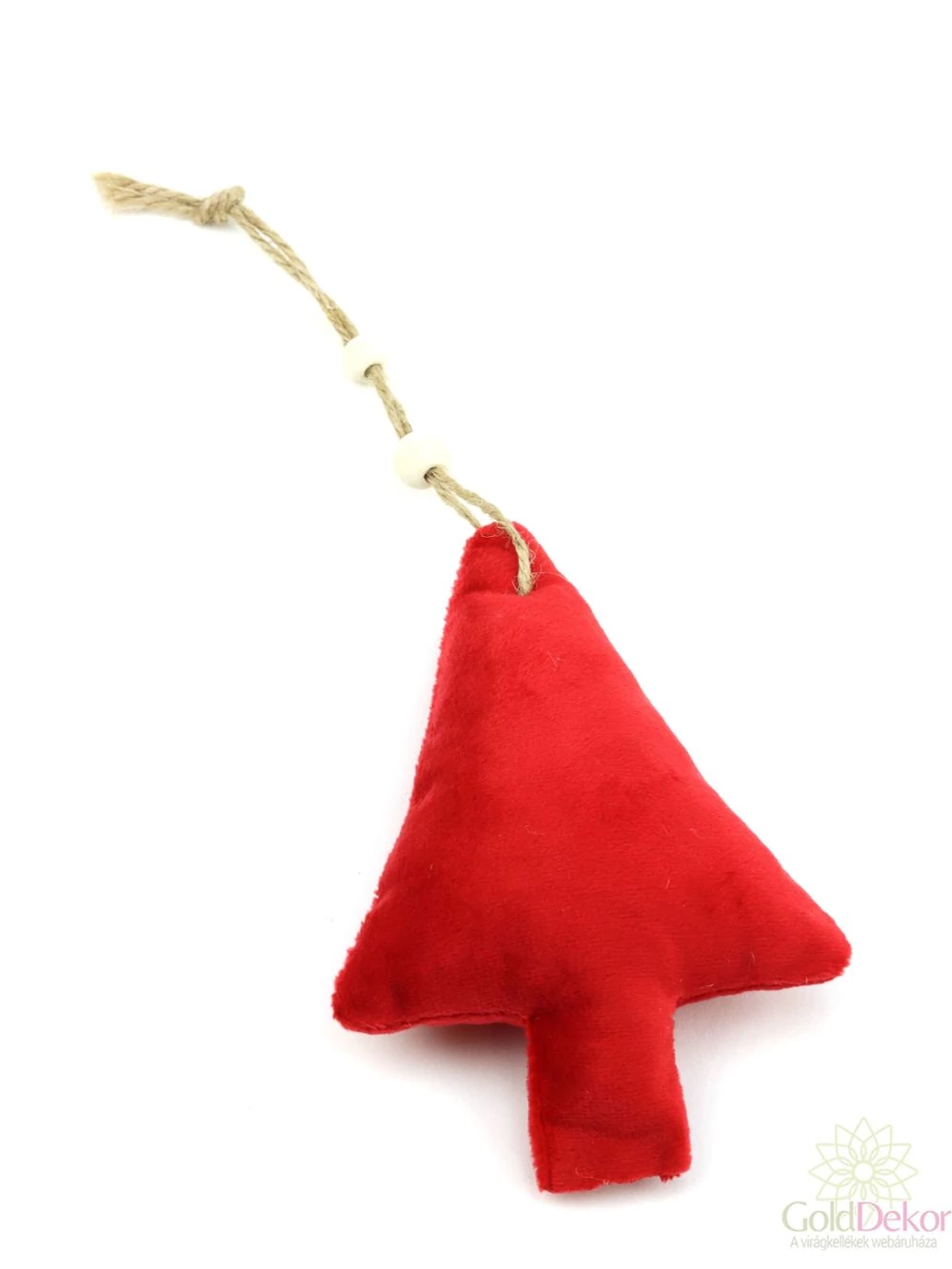 Bársony akasztós fenyőfa - Piros