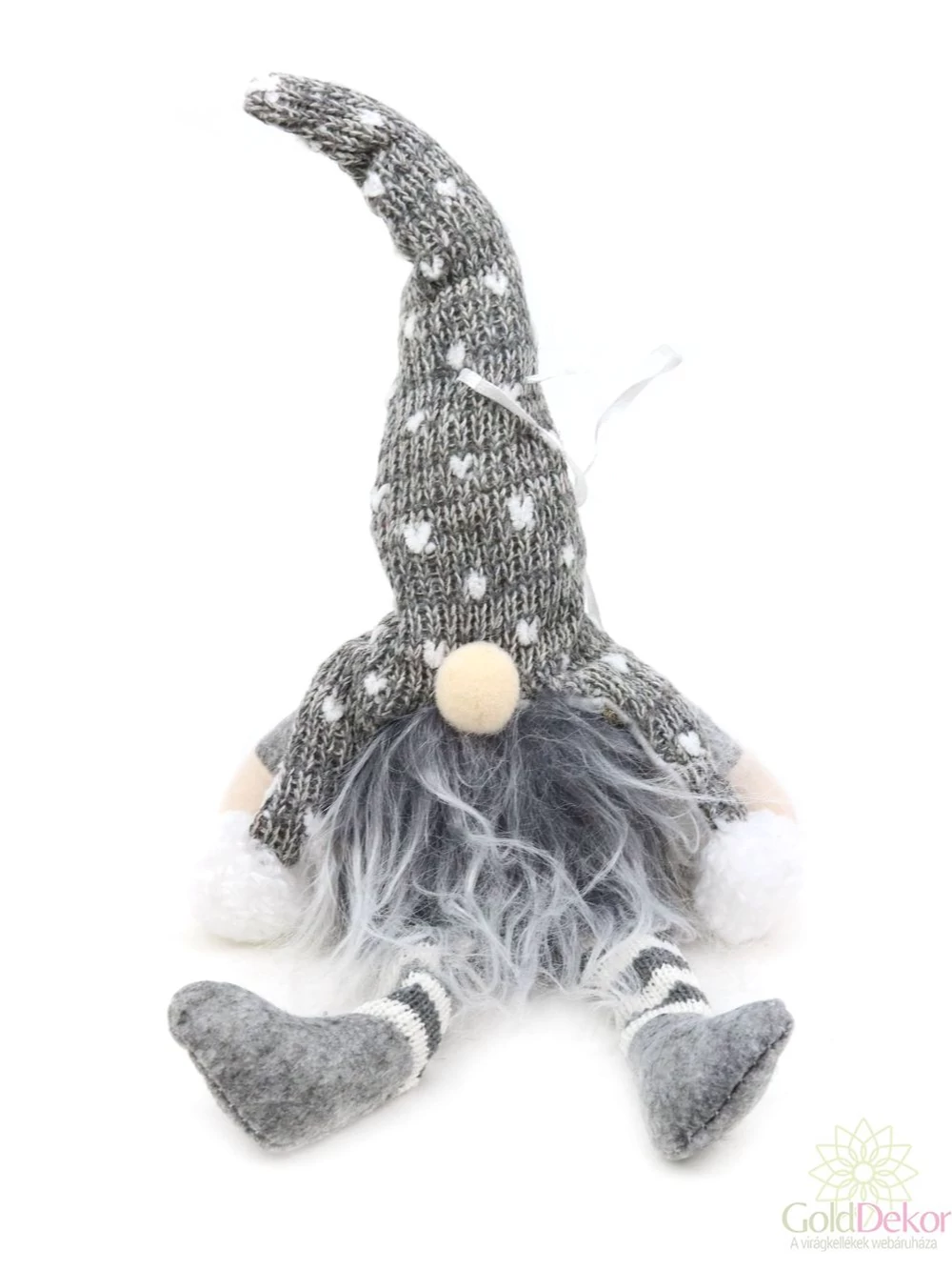 Nagy sapkás ledes manó - Szürke