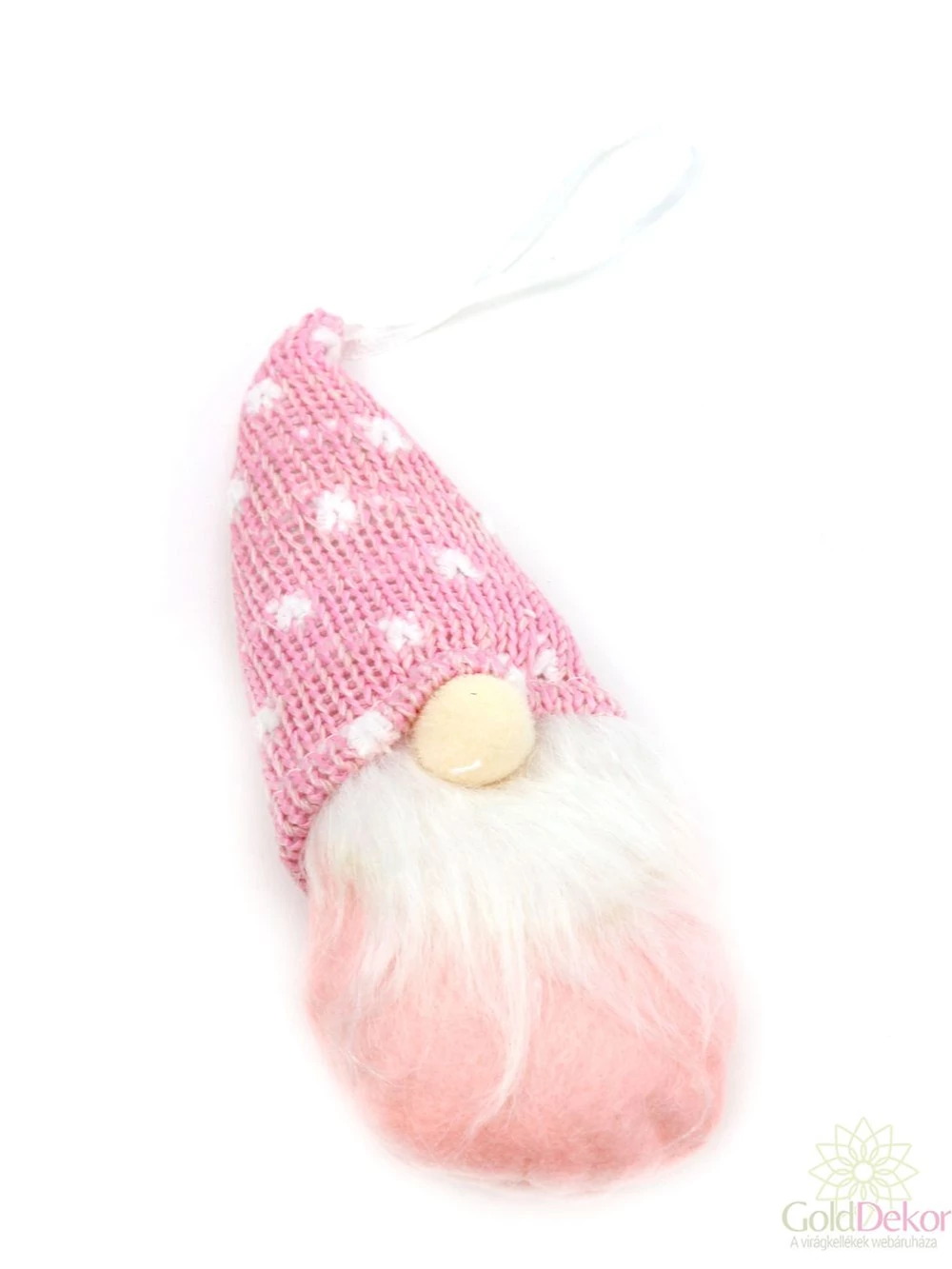 Akasztós textil manó - Rózsaszín