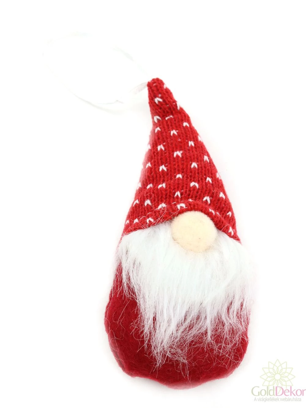 Akasztós textil manó - Piros