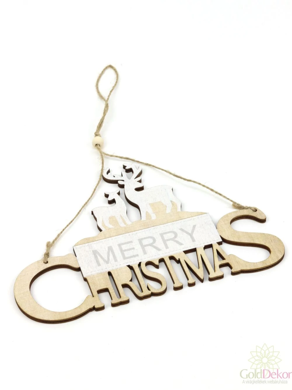 Szarvasos Merry Christmas tábla