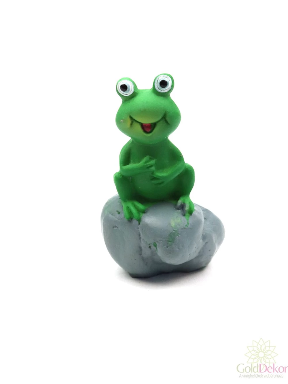 Béka figura kövön