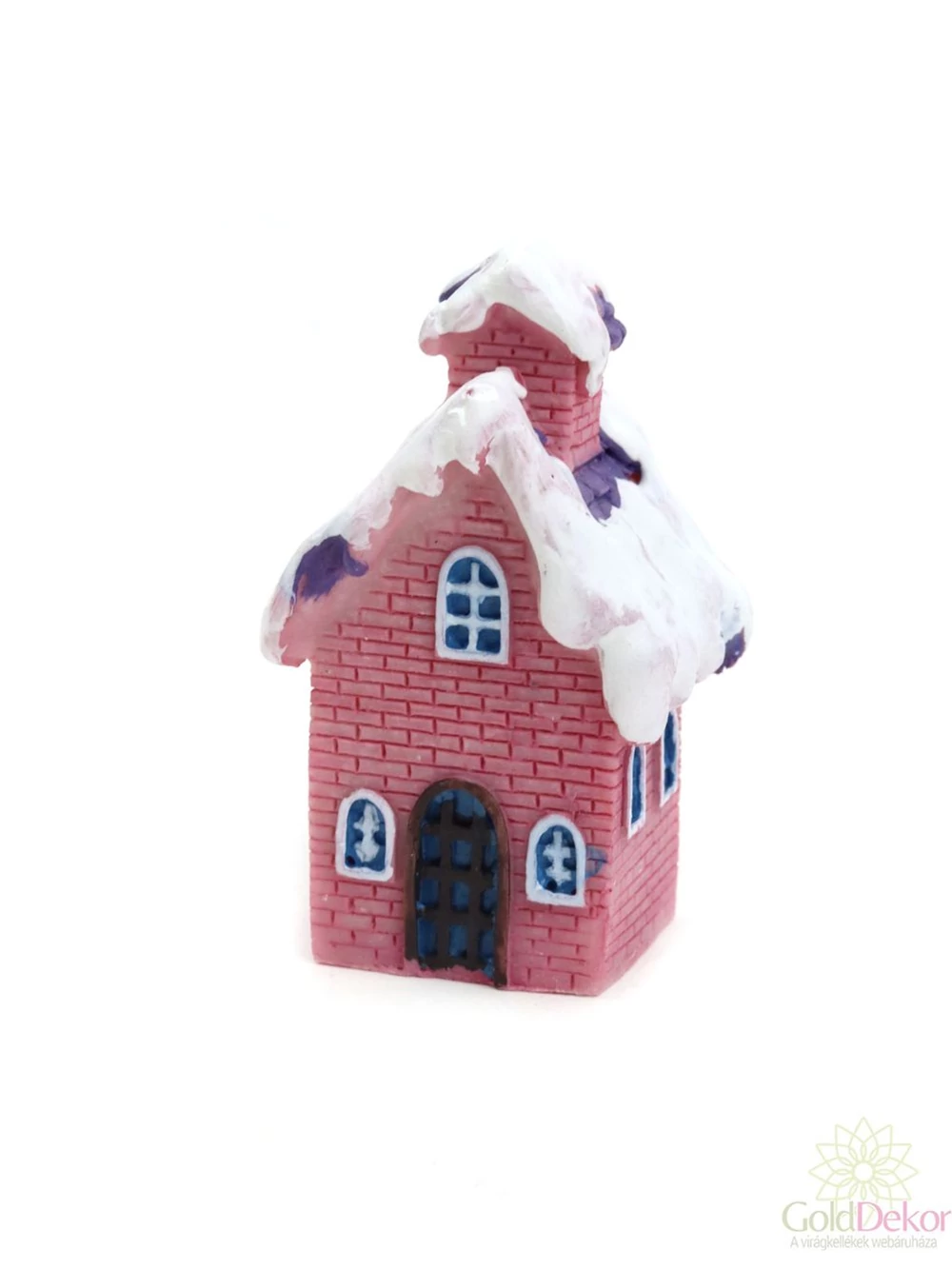 Havas tetejű tégla házikó - Rózsaszín