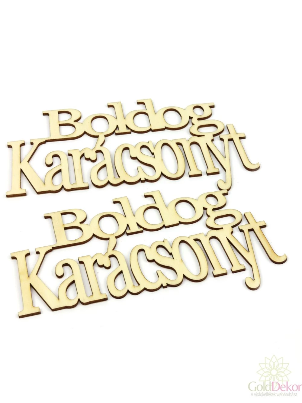 Fa felirat Boldog Karácsonyt 19 cm
